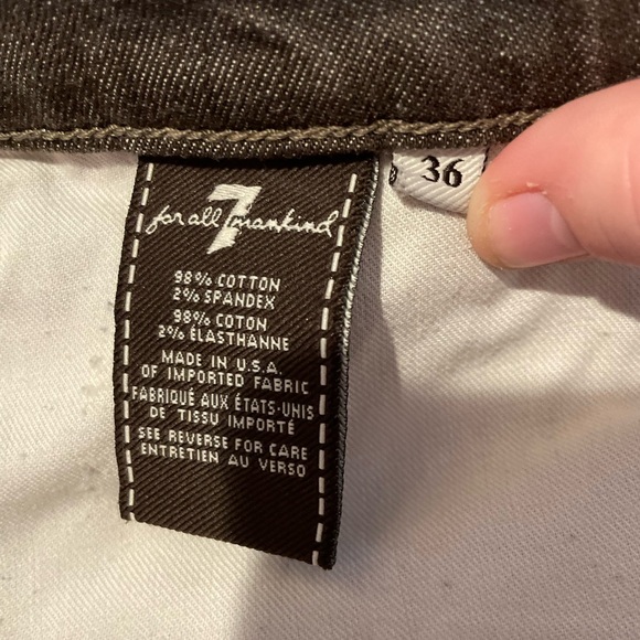 7 Seven For All Mankind Austyn Relaxed Jeans Men Denim Pants W 36” Grey - Picture 5 of 6